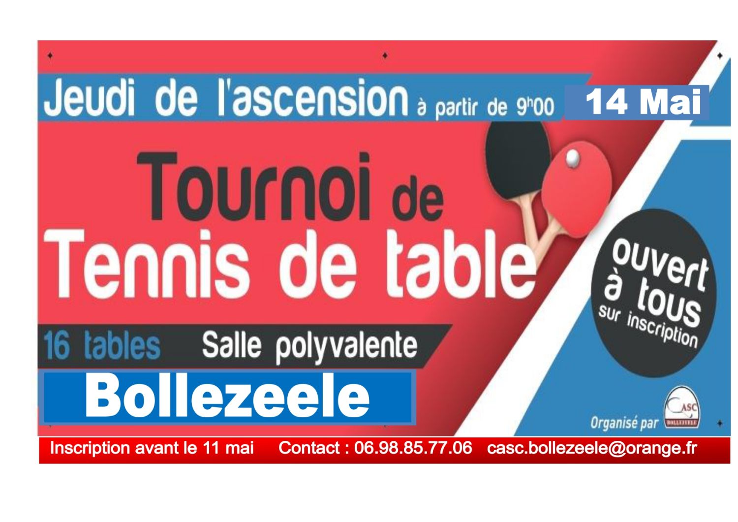 Tournoi tennis de Table 