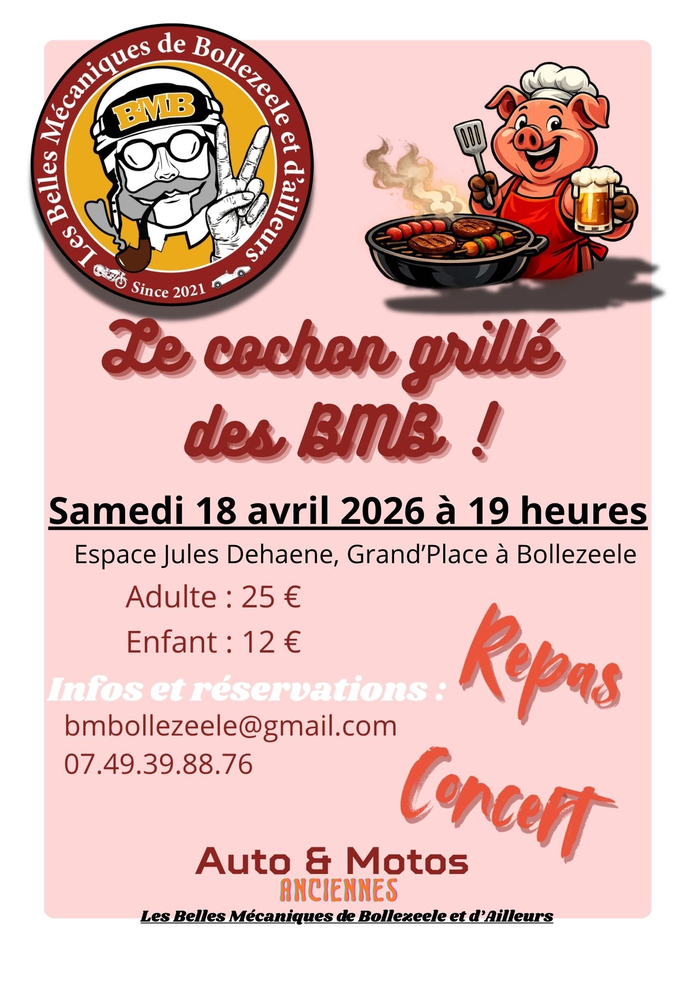 Le cochon grillé des belles mecaniques 