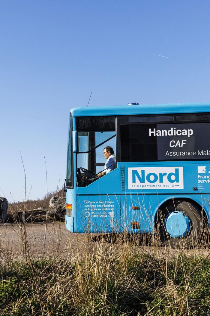 Le camion bleu